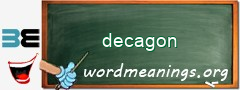 WordMeaning blackboard for decagon